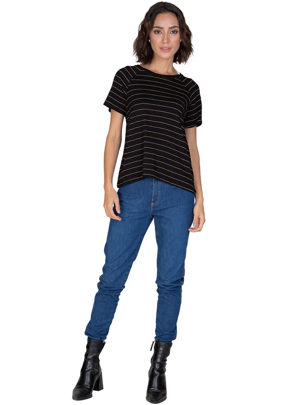 Rovitex - Blusa Feminina Estampada  Preto 3