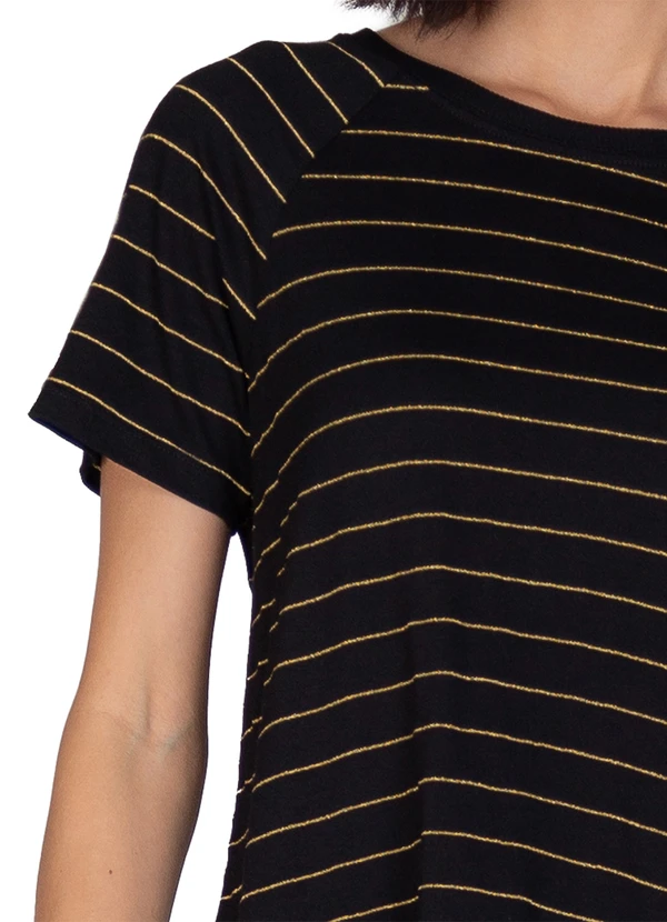 Rovitex - Blusa Feminina Estampada  Preto 4