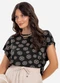 Rovitex - Blusa Feminina Estampada Preto - variação: Preto