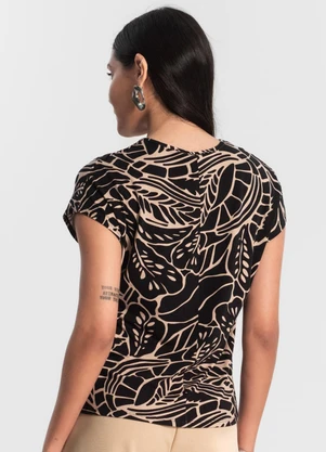 Rovitex - Blusa Feminina Estampada Preto - ROVITEX