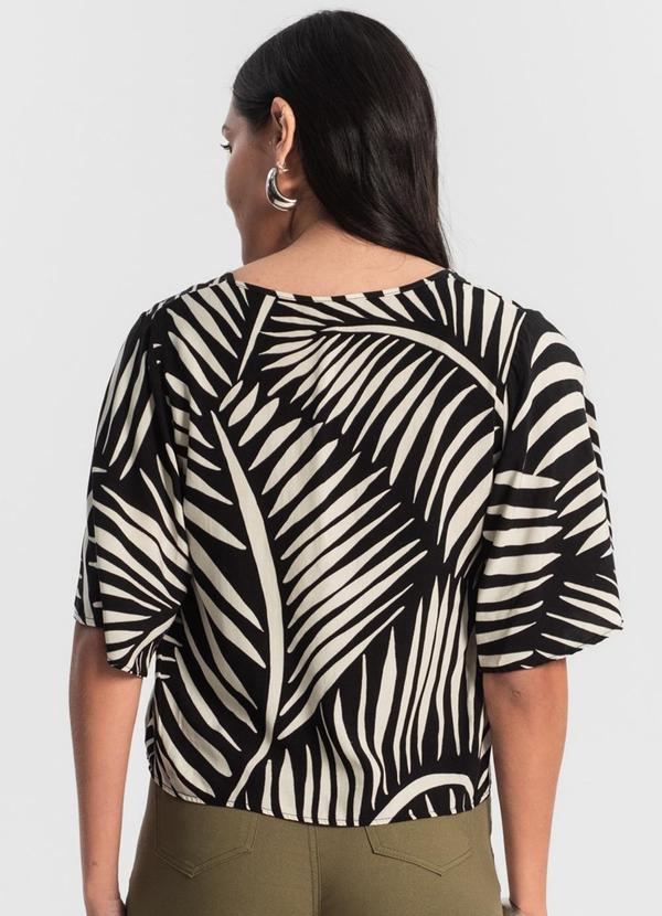 Rovitex - Blusa Feminina Estampada Preto 2