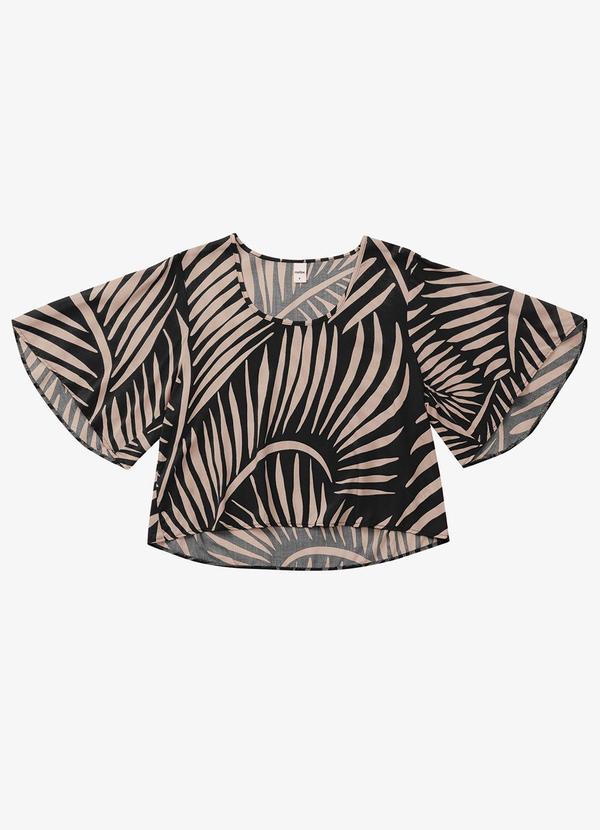 Rovitex - Blusa Feminina Estampada Preto 5