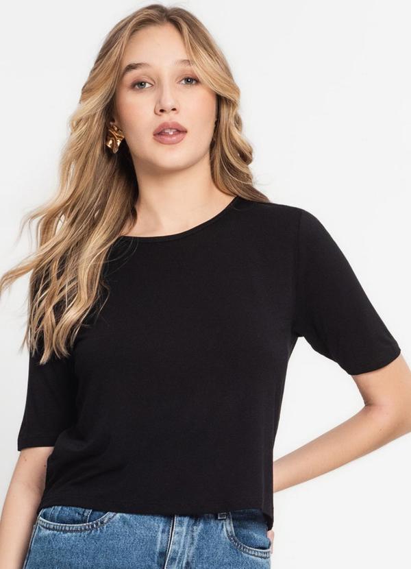 Select - Blusa Feminina Estampada Preto