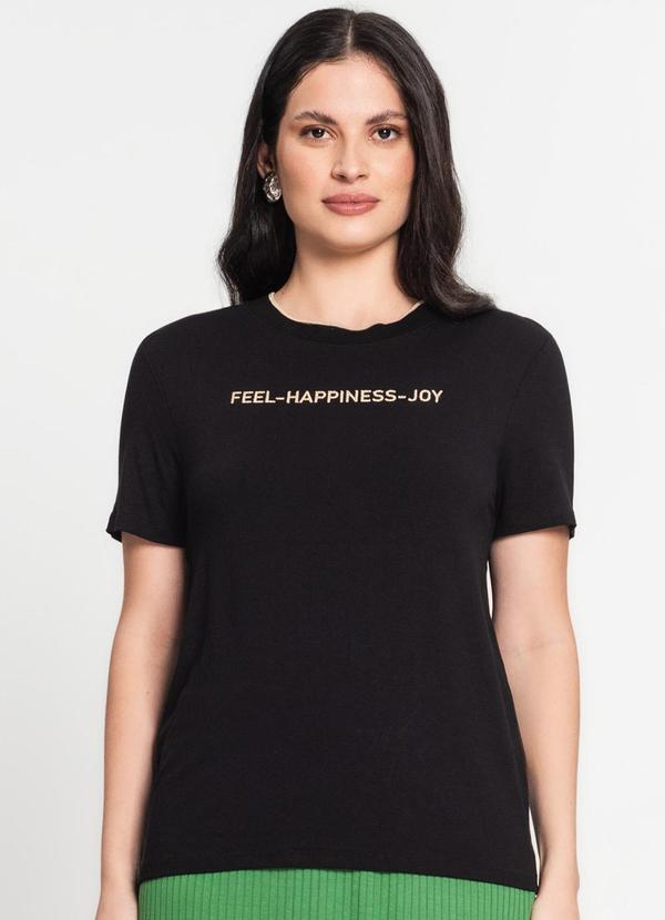 Rovitex - Blusa Feminina Estampada Preto