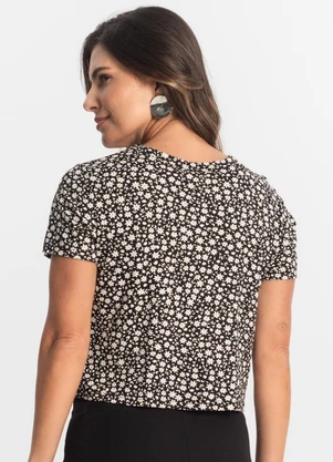 Select - Blusa Feminina Estampada Preto - SELECT