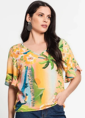Infinita Cor - Blusa Feminina Estampada Rosa - INFINITA COR