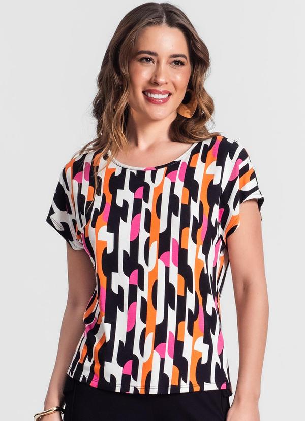 Rovitex - Blusa Feminina Estampada Rosa