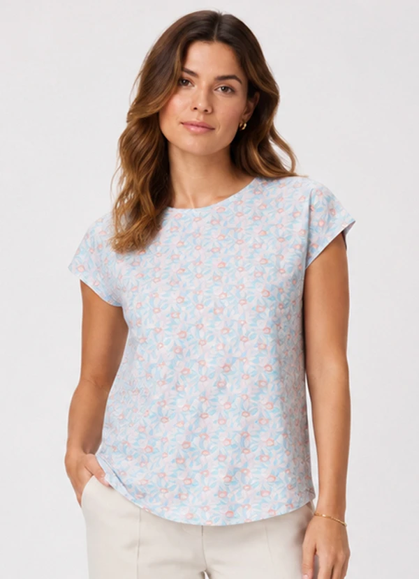 Select - Blusa Feminina Estampada Rosa