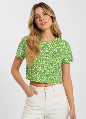 Select - Blusa Feminina Estampada Verde - SELECT