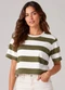 Infinita Cor - Blusa Feminina Estampada Azul - variação: Verde