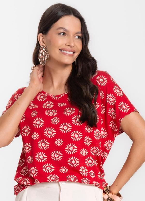 Select - Blusa Feminina Estampada Vermelho