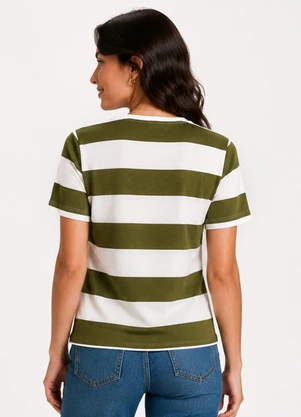 Infinita Cor - Blusa Feminina Estampada Viscotorcion Verde - INFINITA COR