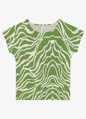 Rovitex - Blusa Feminina Estampada Viscotorcion Verde - ROVITEX