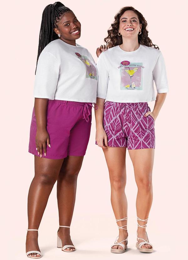 Marialícia - Blusa Feminina Estampas Diferenciadas Marialícia Branco