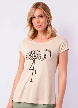 Torra - Blusa Feminina Flamingo Bege - TORRA