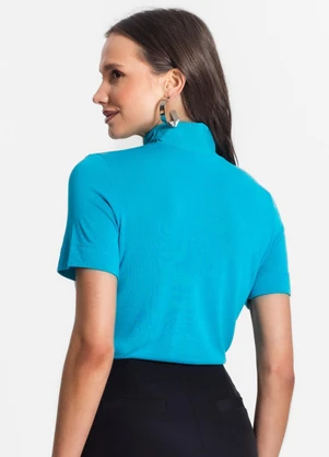 Endless - Blusa Feminina Gola Alta Azul - ENDLESS