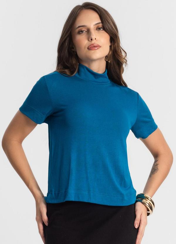 Endless - Blusa Feminina Gola Alta Azul
