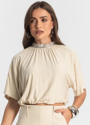 Baby Look Blusas Femininas Extra Grande Blusa Feminina Gola Alta