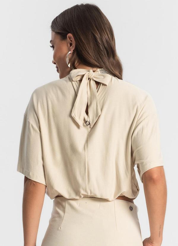 Endless - Blusa Feminina Gola Alta Bege 2