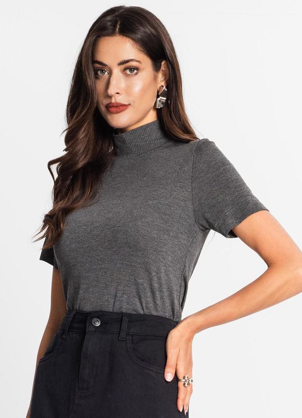 Endless - Blusa Feminina Gola Alta Cinza