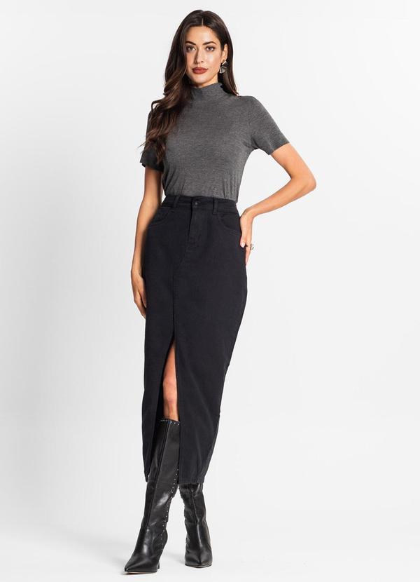 Endless - Blusa Feminina Gola Alta Cinza 3