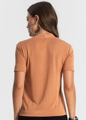 Endless - Blusa Feminina Gola Alta Marrom - ENDLESS