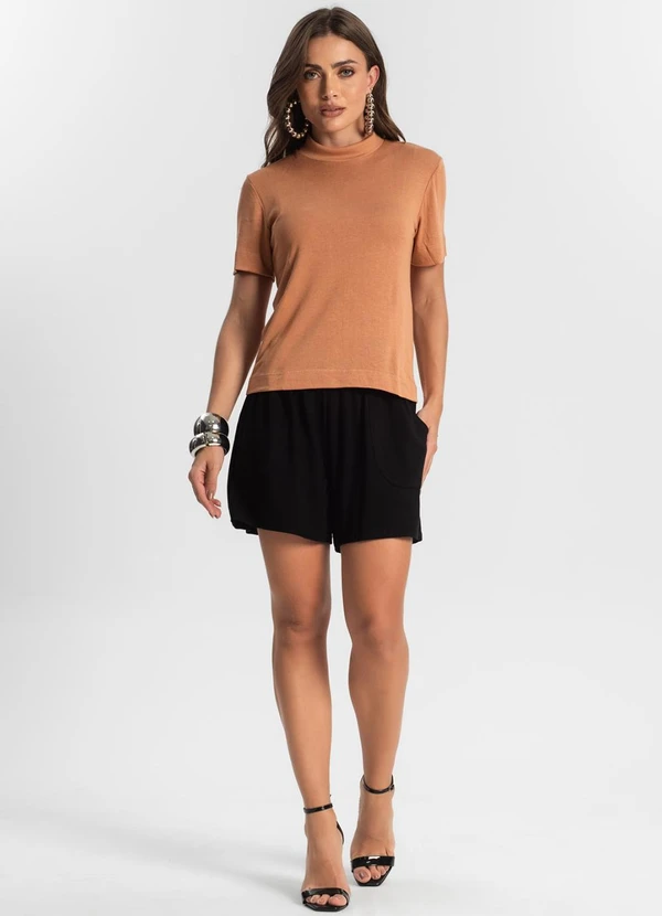 Endless - Blusa Feminina Gola Alta Marrom 3