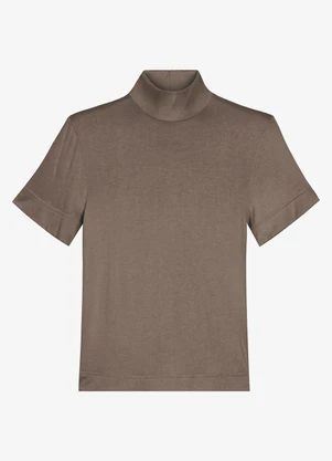 Endless - Blusa Feminina Gola Alta Marrom - ENDLESS