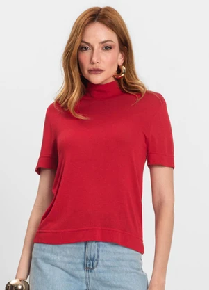 Endless - Blusa Feminina Gola Alta Vermelho - ENDLESS