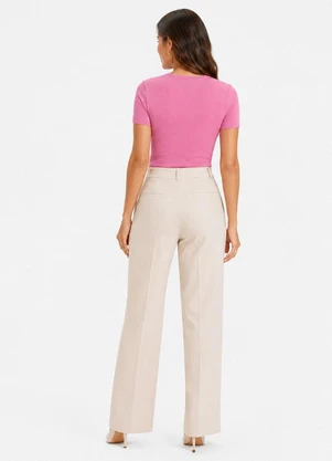 Infinita Cor - Blusa Feminina Justa em Malha Classic Rosa - INFINITA COR