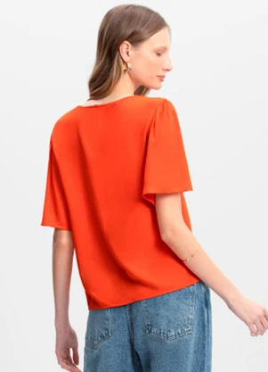 Essendi - Blusa Feminina Laranja - ESSENDI
