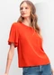 Essendi - Blusa Feminina Azul - variação: Laranja