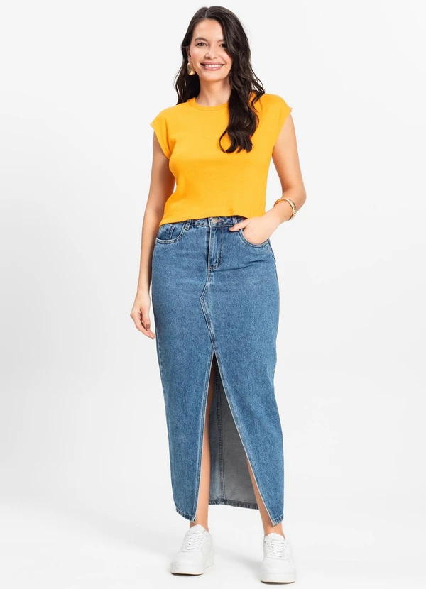 Infinita Cor - Blusa Feminina Laranja 3