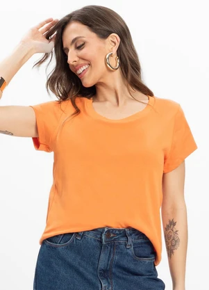 Infinita Cor - Blusa Feminina Laranja - INFINITA COR