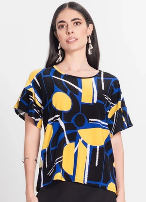 Infinita Cor - Blusa Feminina Liganete Preto - INFINITA COR