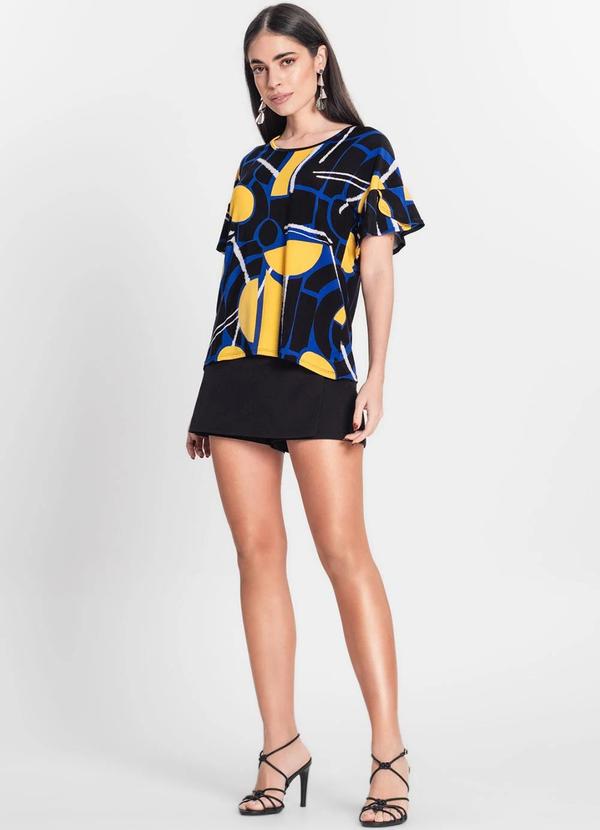 Infinita Cor - Blusa Feminina Liganete Preto 3