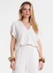 Endless - Blusa Feminina Linho Strong Decote V Bege - variação: Bege