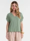 Endless - Blusa Feminina Linho Strong Decote V Rosa - variação: Verde