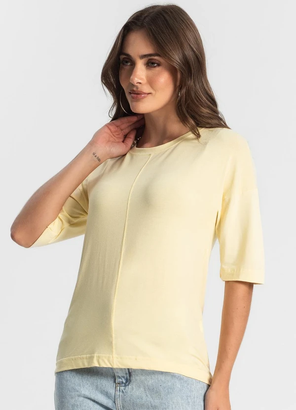 Select - Blusa Feminina Lisa Amarelo 4