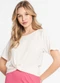 Infinita Cor - Blusa Feminina Lisa Bege - variação: Bege