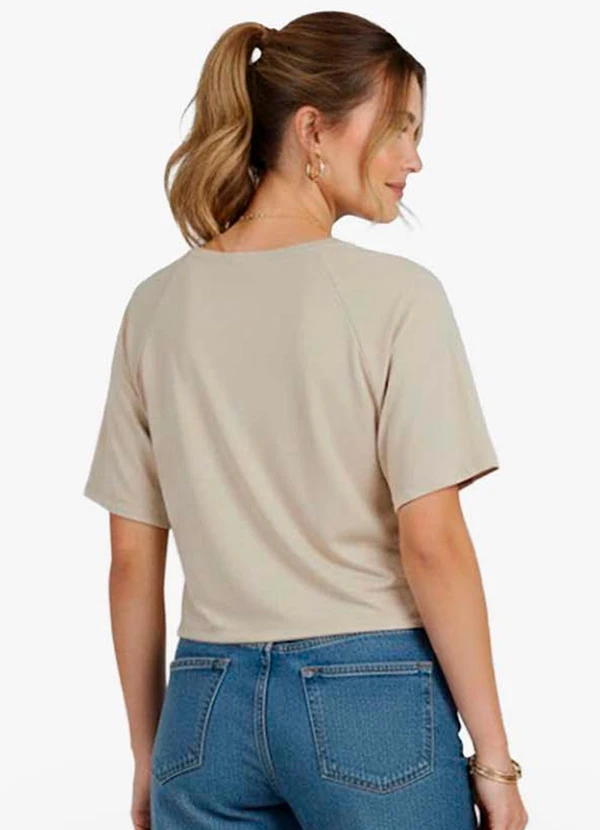 Infinita Cor - Blusa Feminina Lisa Bege 2