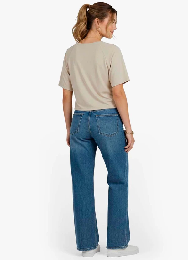 Infinita Cor - Blusa Feminina Lisa Bege 4