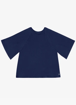 Veev - Blusa Feminina Lisa em Malha Modal Azul - VEEV