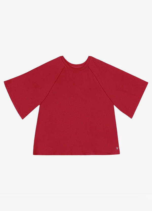 Veev - Blusa Feminina Lisa em Malha Modal Vermelho