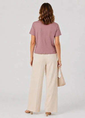 Select - Blusa Feminina Lisa em Malha Visco Rosa - SELECT