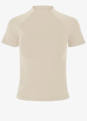 Veev - Blusa Feminina Lisa em Poliamida Bege - VEEV