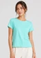 Select - Blusa Feminina Lisa Gola Redonda Azul - variação: Azul