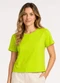 Select - Blusa Feminina Lisa Gola Redonda Azul - variação: Verde