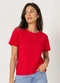 Select - Blusa Feminina Lisa Gola Redonda Azul - variação: Vermelho