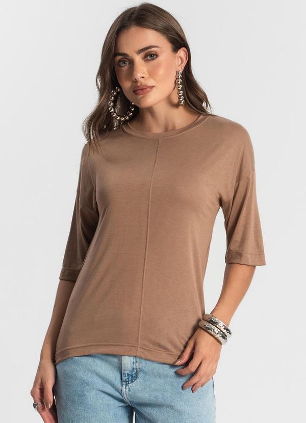 Select - Blusa Feminina Lisa Marrom